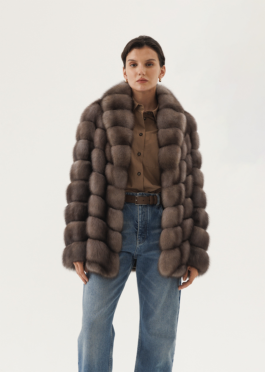 Короткая соболиная шуба