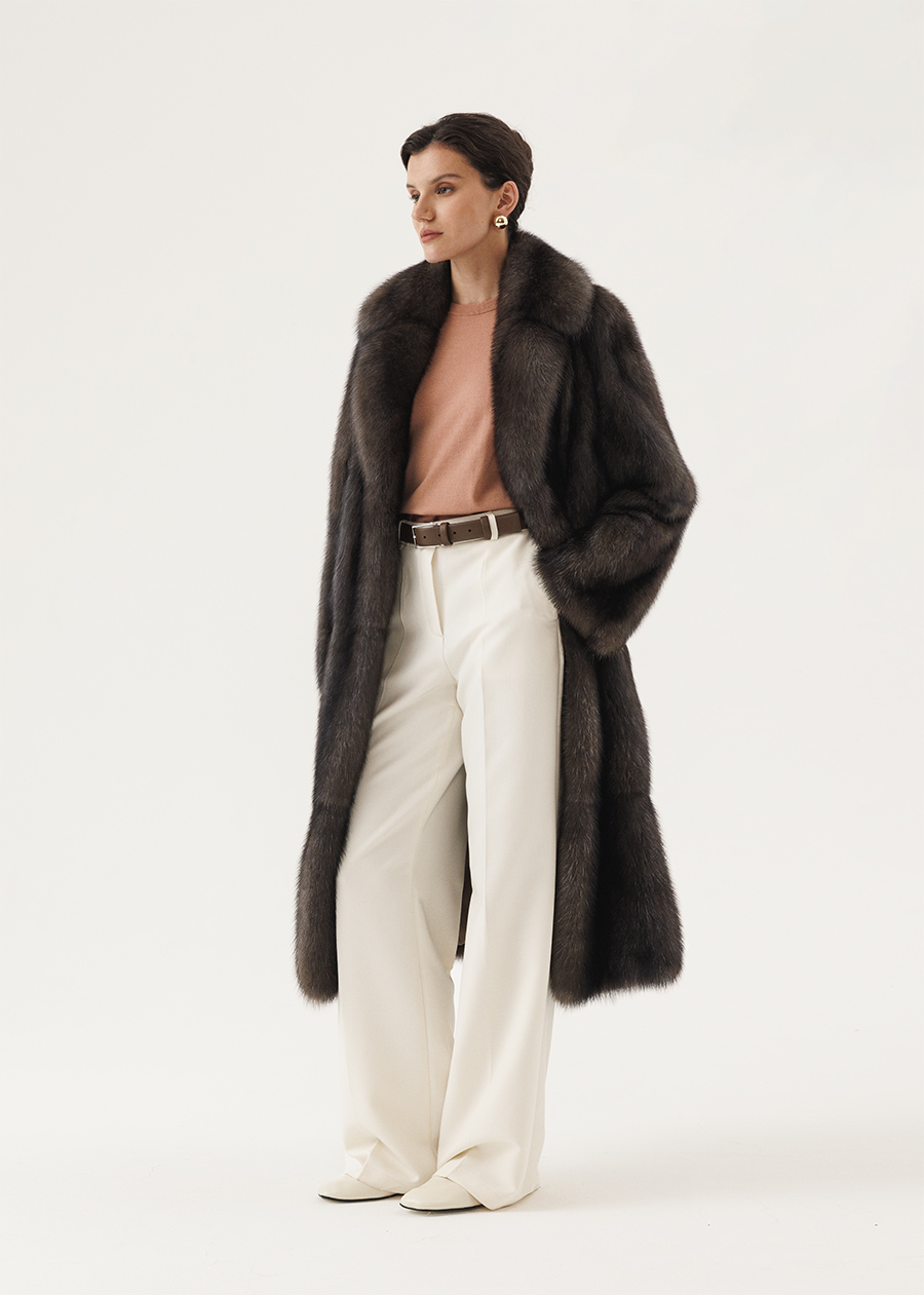 Целиковая соболиная шуба