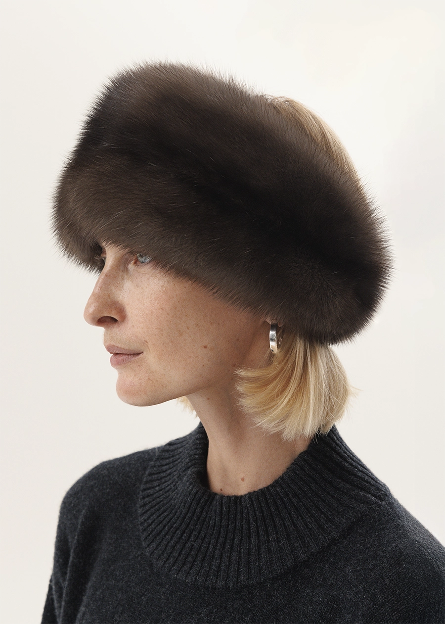 Повязка на голову из меха соболя