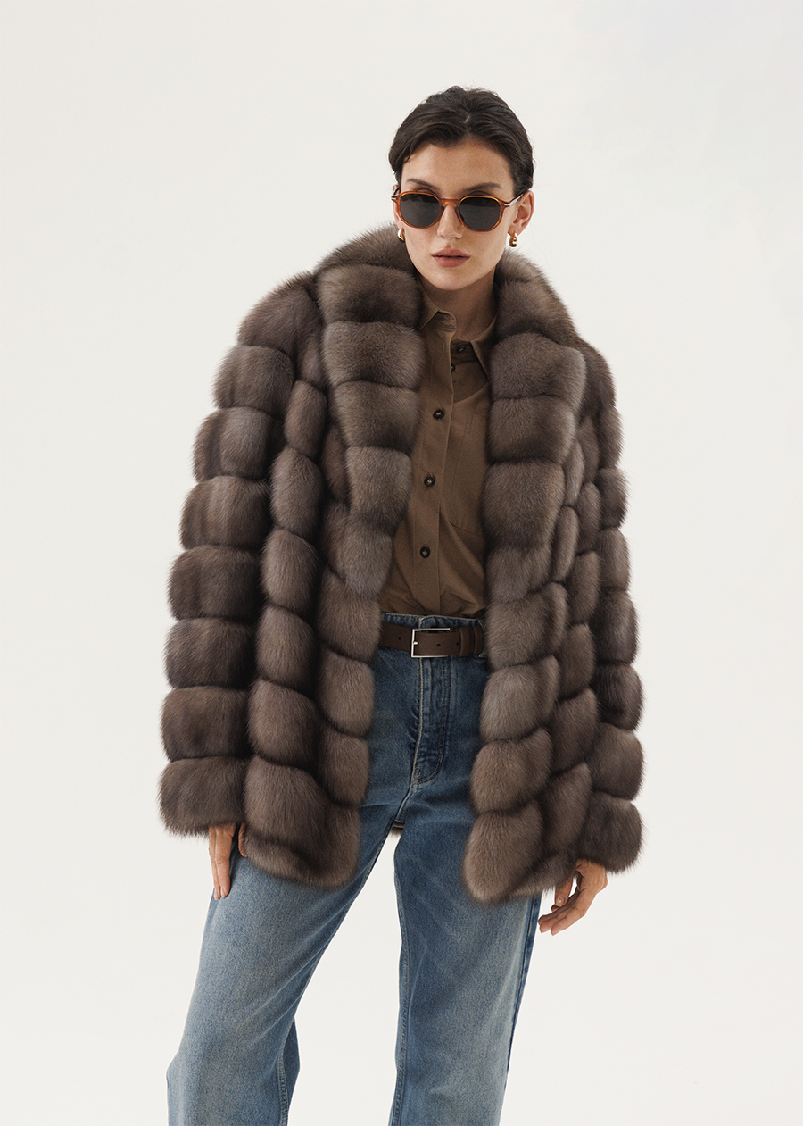 Короткая соболиная шуба