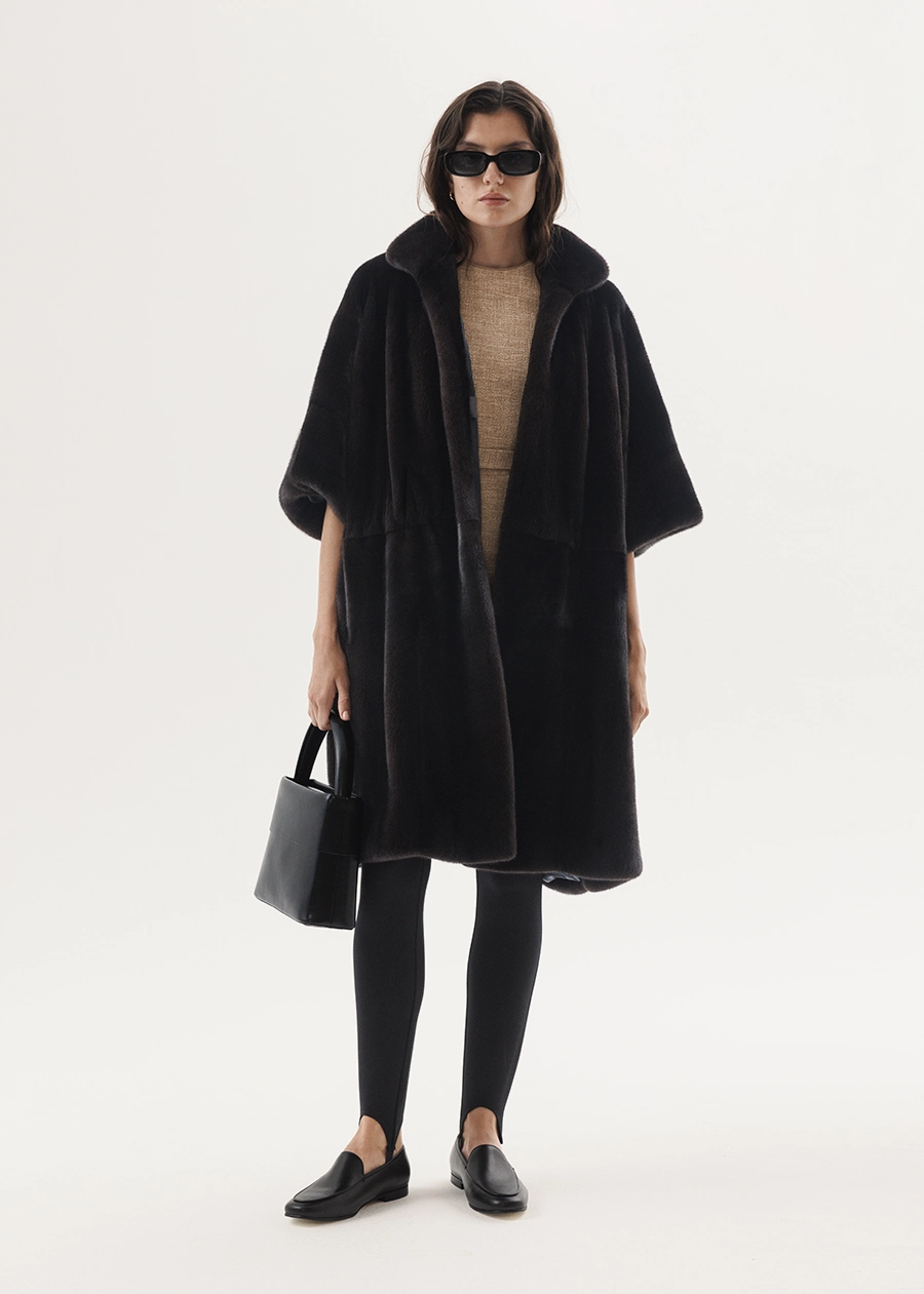 Норковое пончо