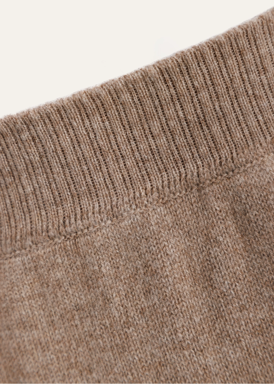 Бежевая юбка из кашемира