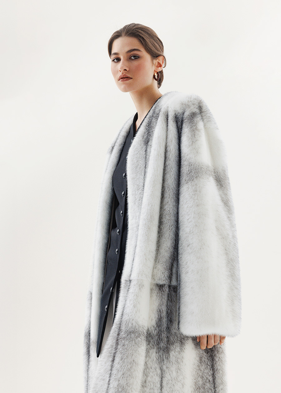 Норковая шуба в оттенке «Крестовка»